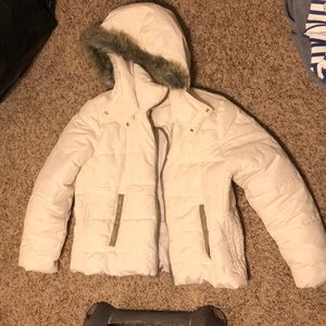 White puffy coat
